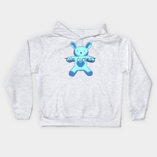 The cutest bunny blue Kids Hoodie by Demonic cute cat